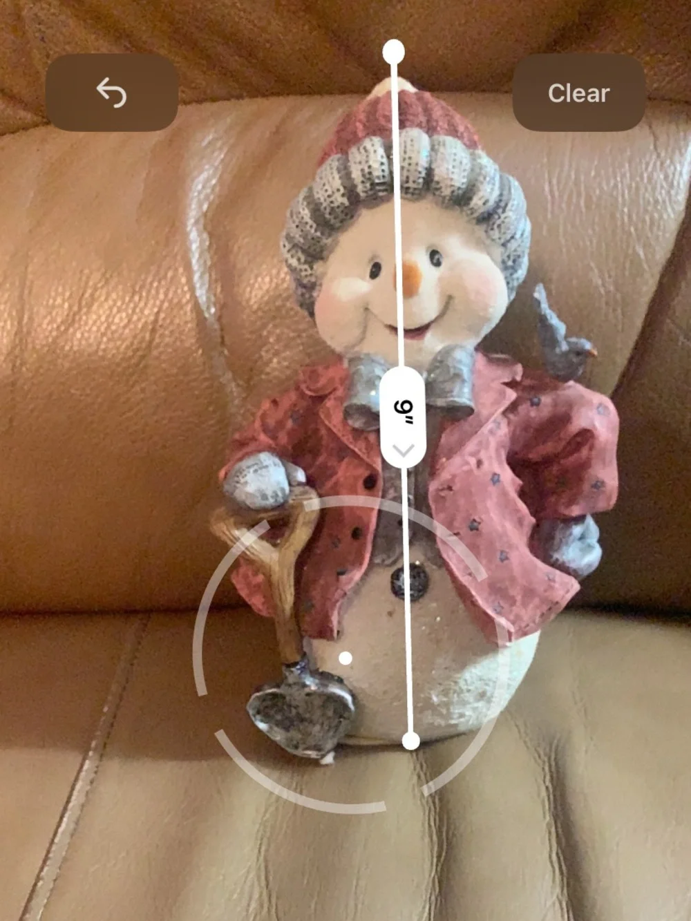 Festive Red Snowman Figurine Holiday Decor